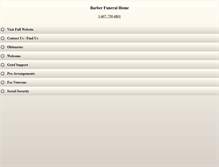 Tablet Screenshot of barberfuneralhome.com